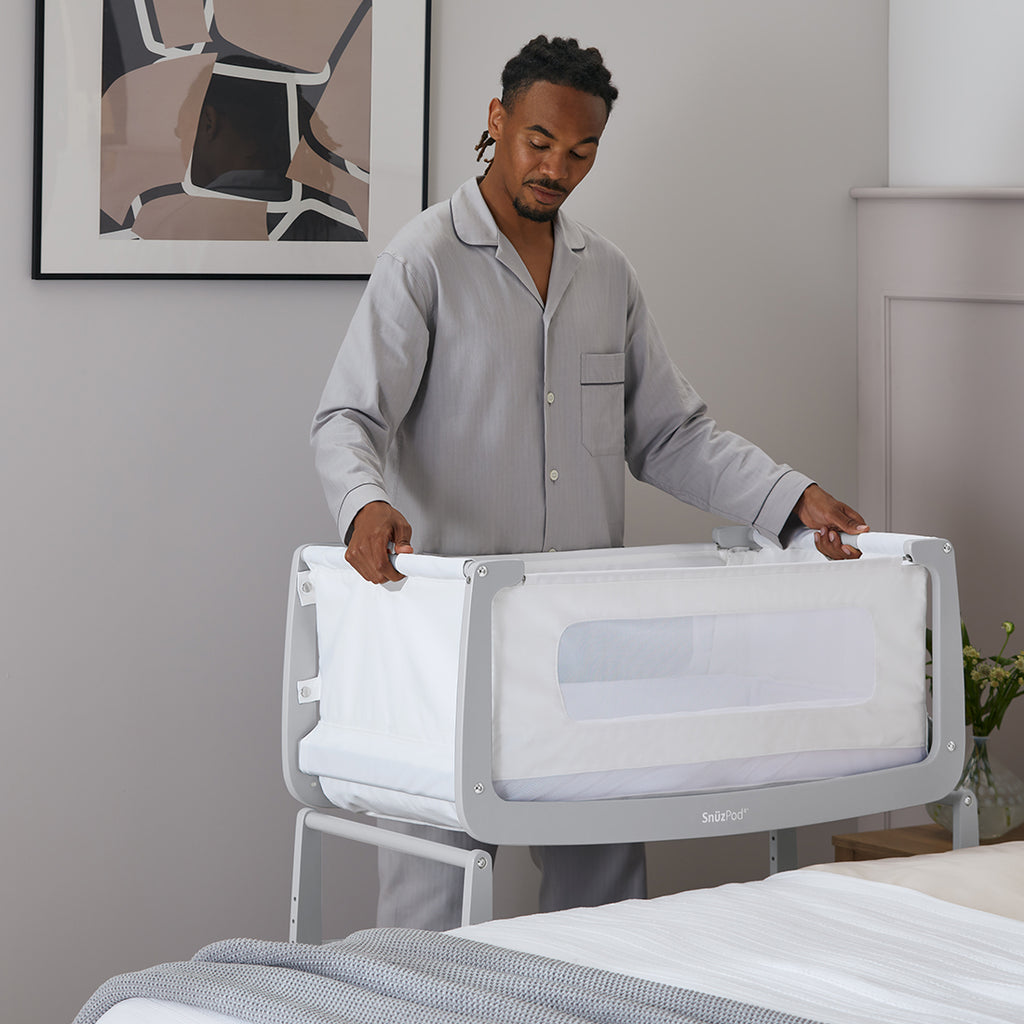 SnuzPod4 Bedside Bassinet Dove Gray