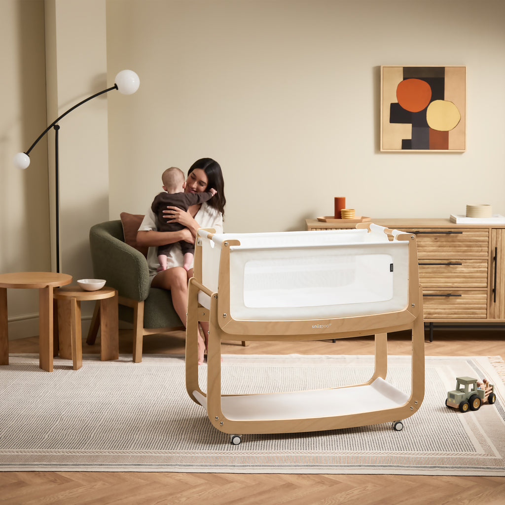 SnuzPod5 Bedside Bassinet Natural