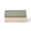 Bassinet 2 Pack Fitted Sheets - Sage Cross