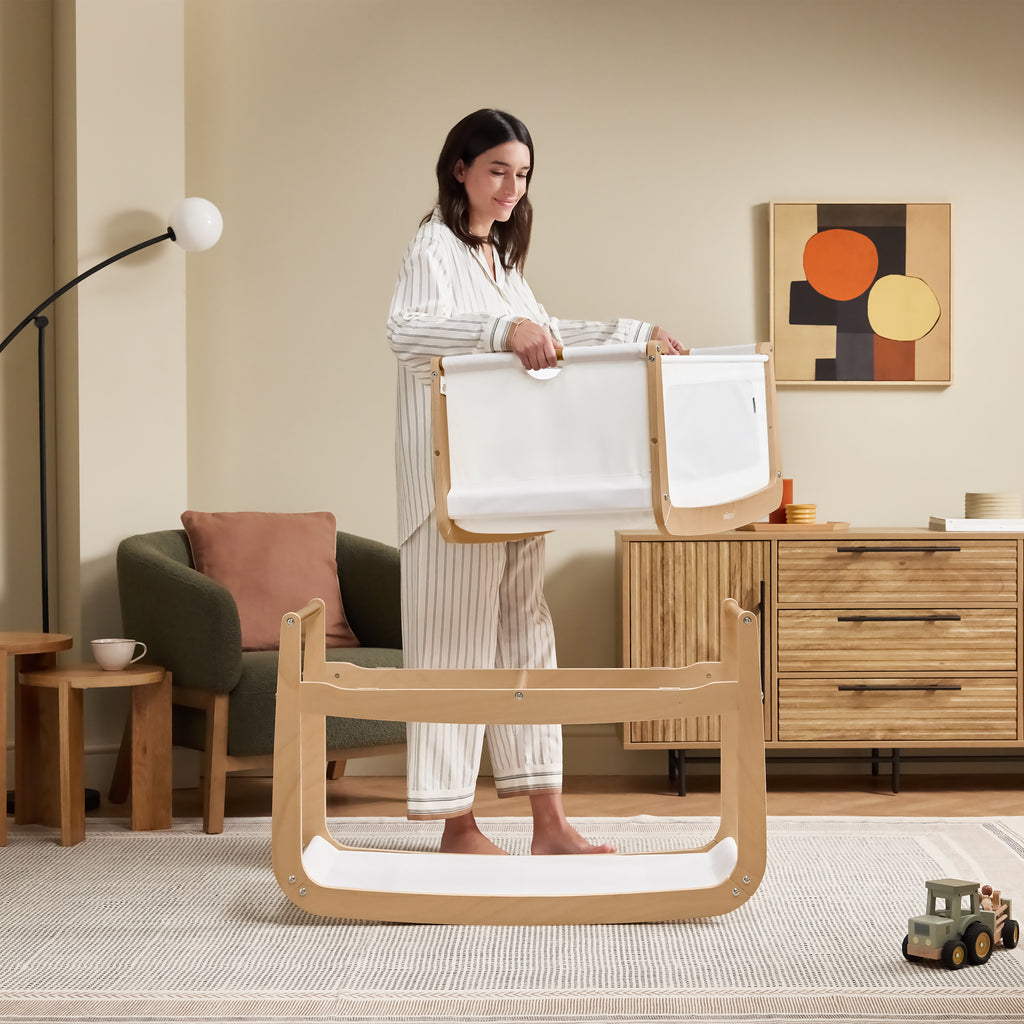 SnuzPod5 Bedside Bassinet Natural