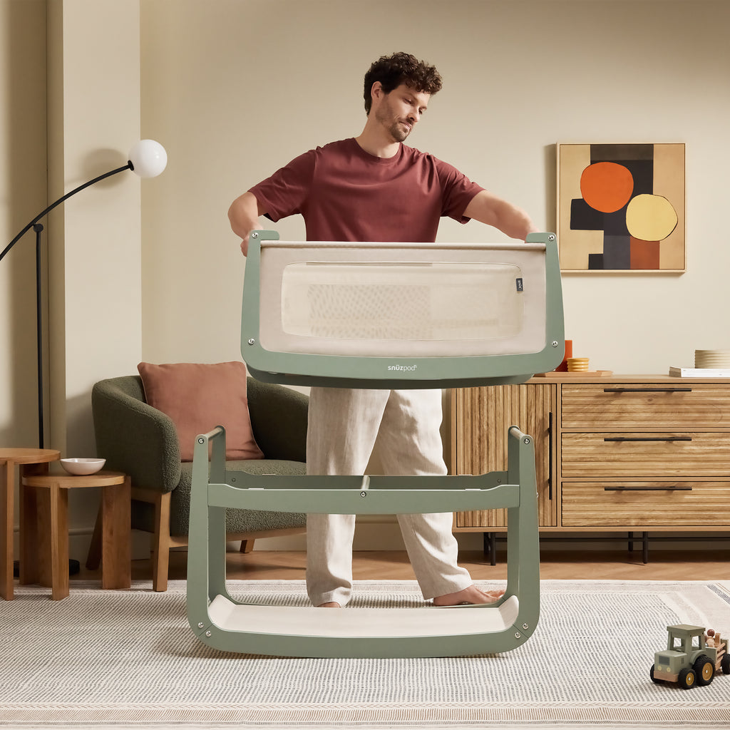 SnuzPod5 Bedside Bassinet Sage