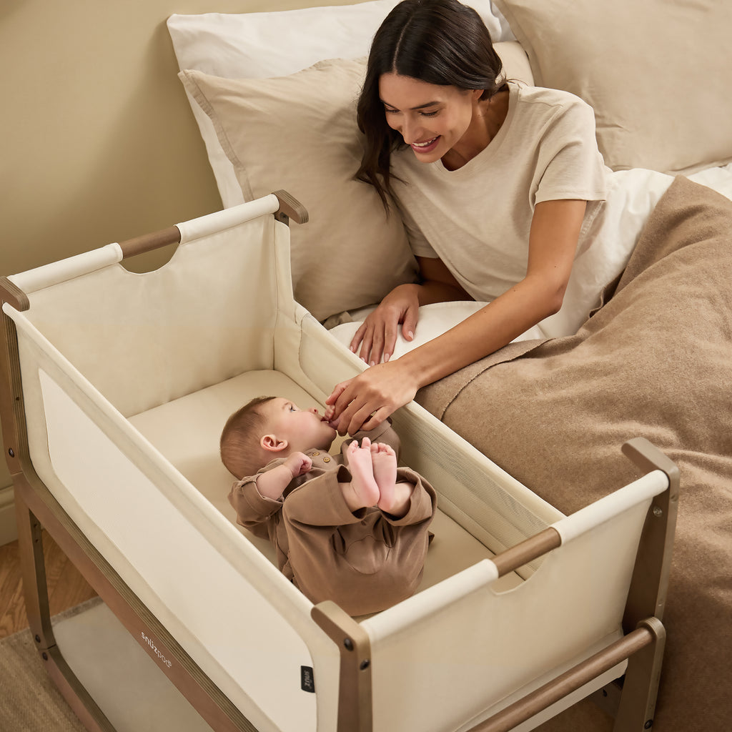 SnuzPod5 Bedside Bassinet Walnut