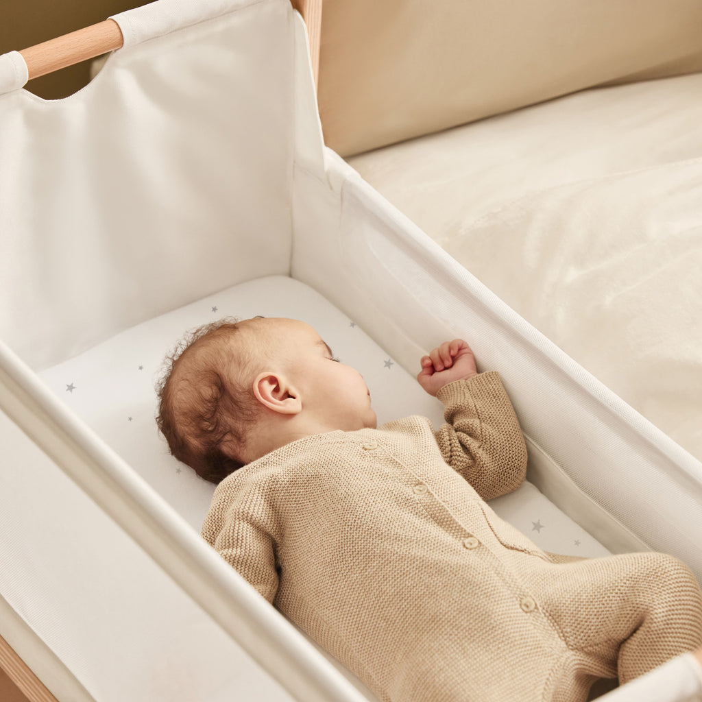 Bassinet 2 Pack Fitted Sheets - White Star