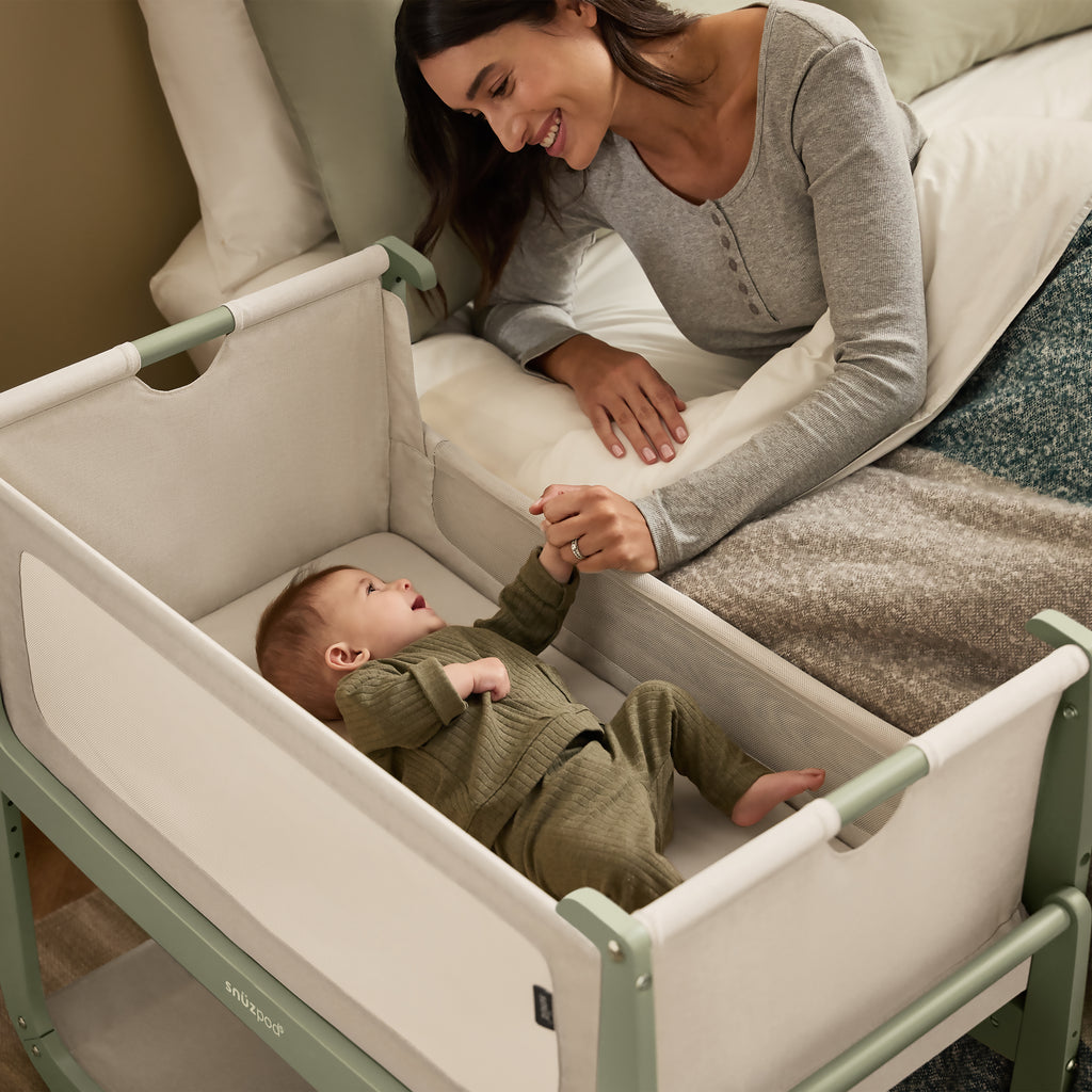 SnuzPod5 Bedside Bassinet Sage