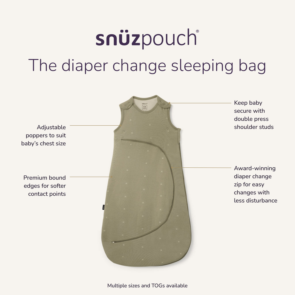 SnuzPouch 1.0 Tog Sleeping Bag - Sage Cross
