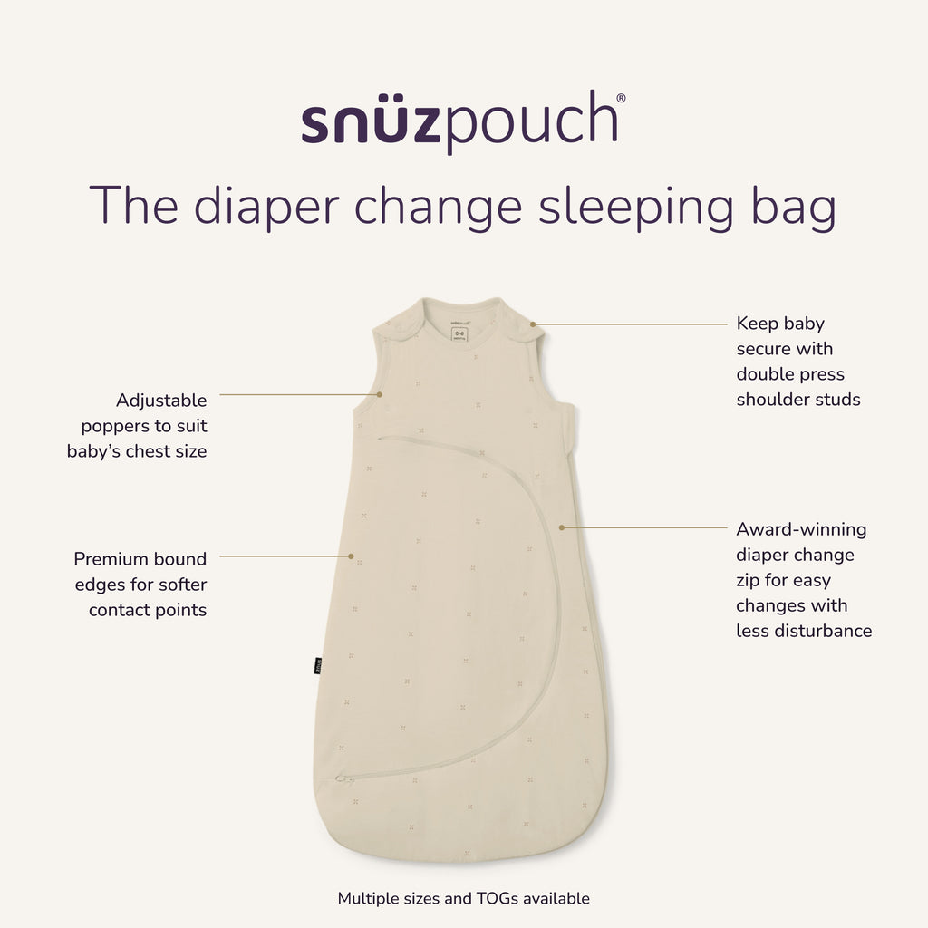 SnuzPouch  1.0 Tog Sleeping Bag - Cashmere Cross