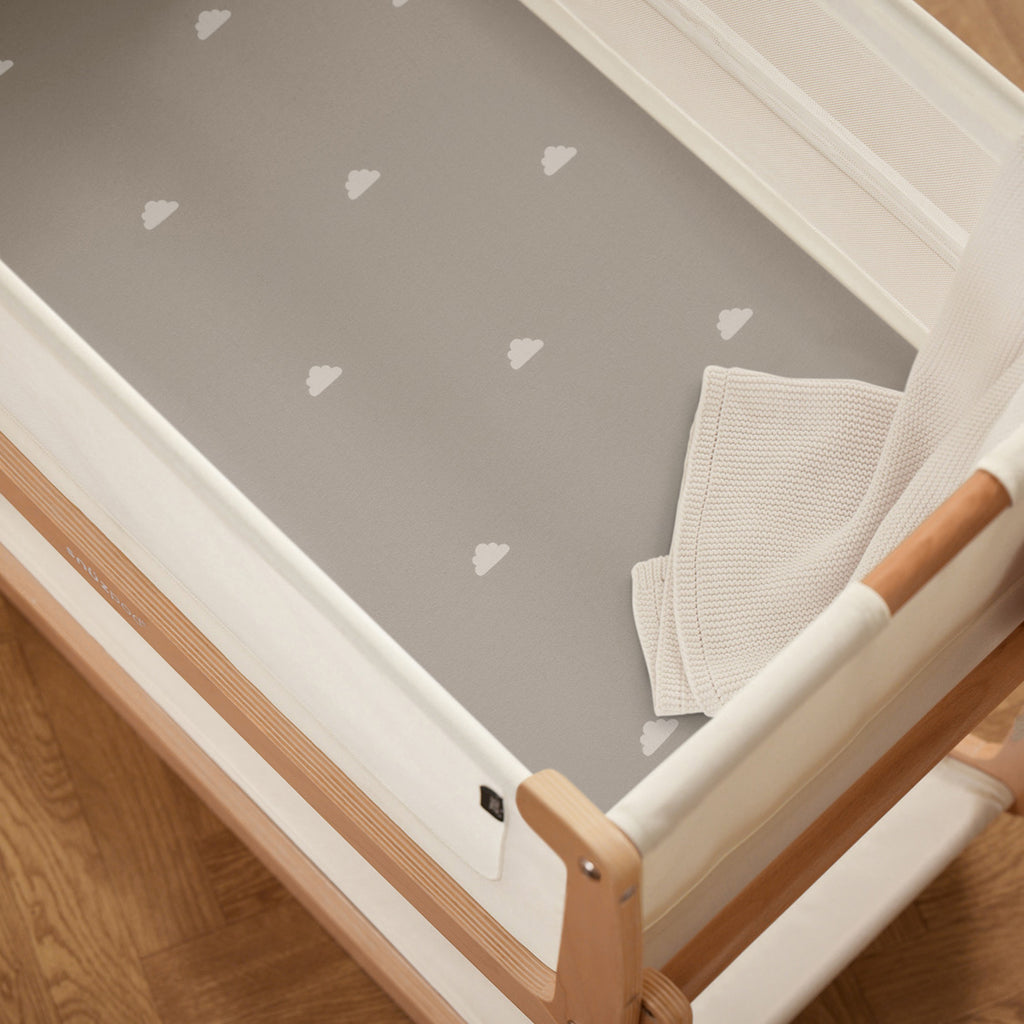 Bassinet 2 Pack Fitted Sheets - Gray Cloud