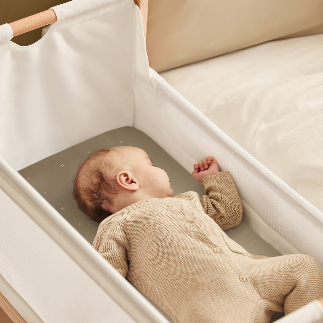 Bassinet 2 Pack Fitted Sheets - Sage Cross ‐ Snuz