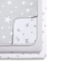 Bassinet 3 Pack Fitted Sheets - Gray Star