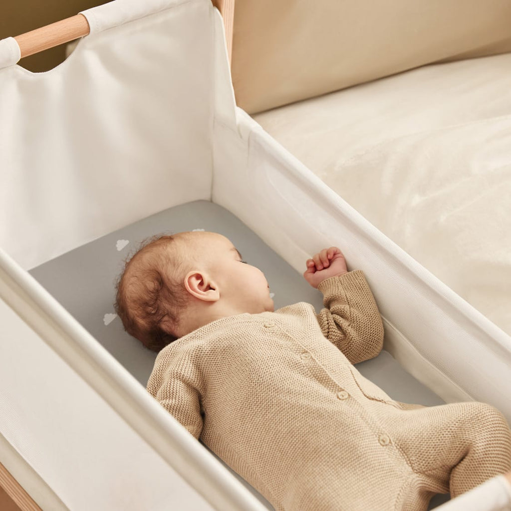 Bassinet 2 Pack Fitted Sheets - Gray Cloud