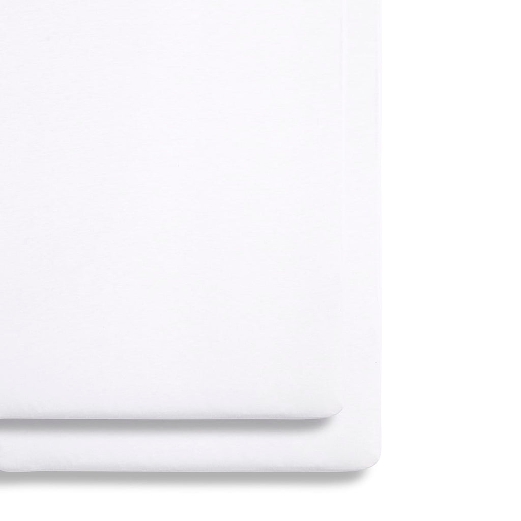 Bassinet 2 Pack Fitted Sheets - White