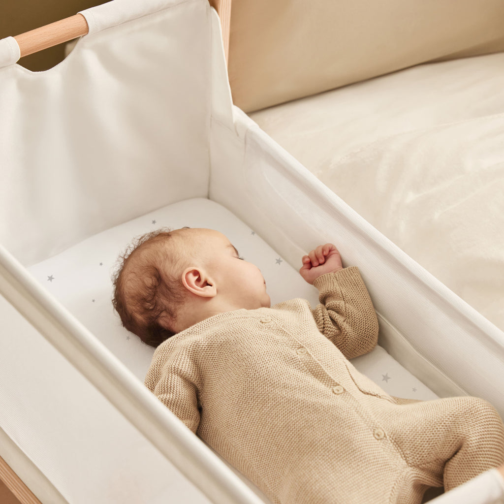 Bassinet 2 Pack Fitted Sheets - White Star