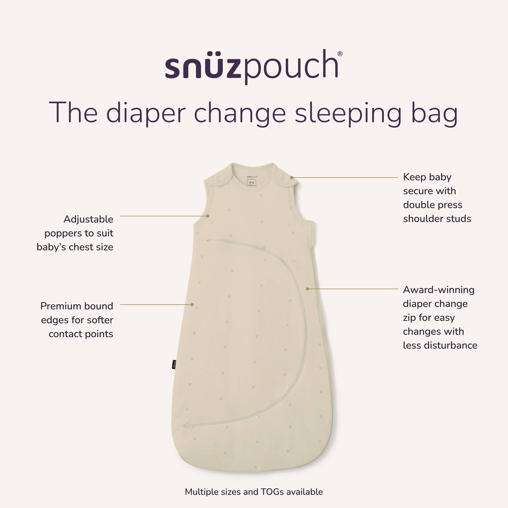 SnuzPouch 6-18 months, 1.0 Tog Sleeping Bag - Cashmere Cross