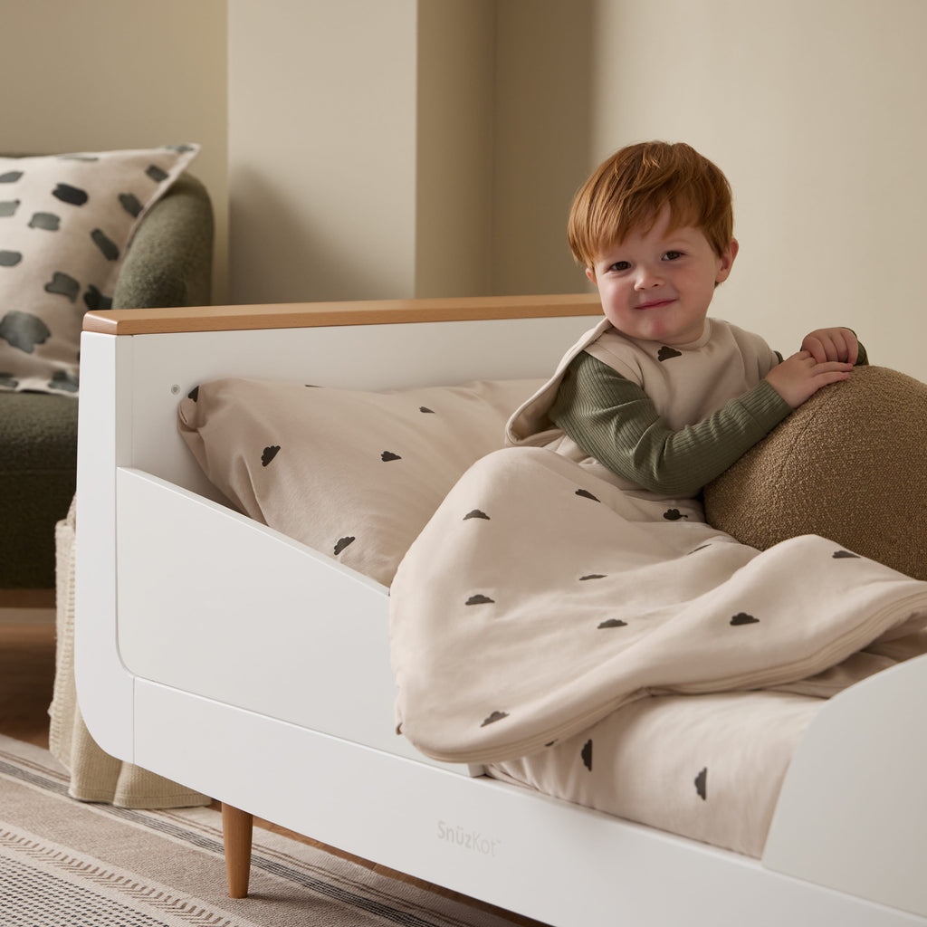 SnuzPouch 6-18 months, 1.0 Tog Sleeping Bag - Sand Cloud