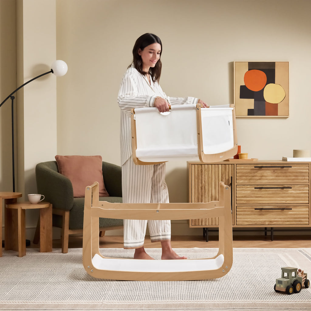 SnuzPod5 Bedside Bassinet Natural