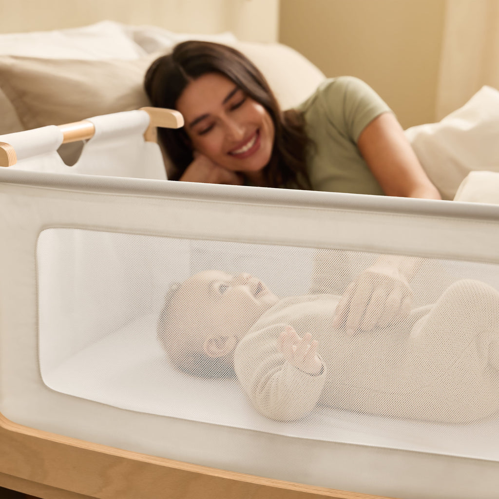SnuzPod5 Bedside Bassinet Natural