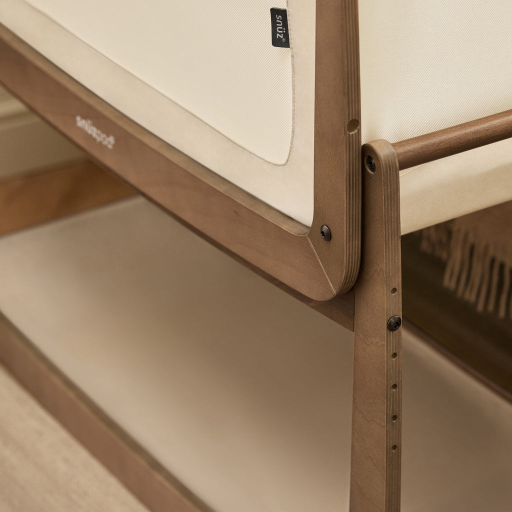 SnuzPod5 Bedside Bassinet Walnut