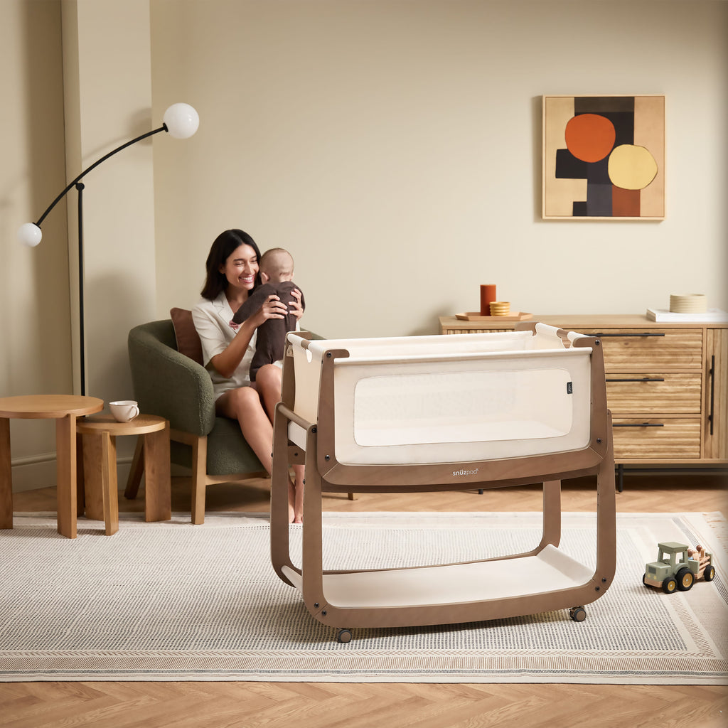 SnuzPod5 Bedside Bassinet Walnut